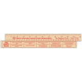 12" Economy Natural Wood Rulers - Safety Rules (Custom)